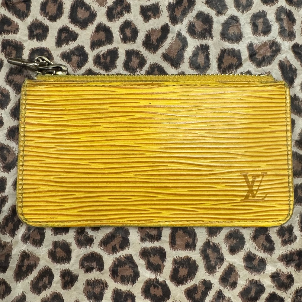 Louis Vuitton Yellow Epi Leather Clutch